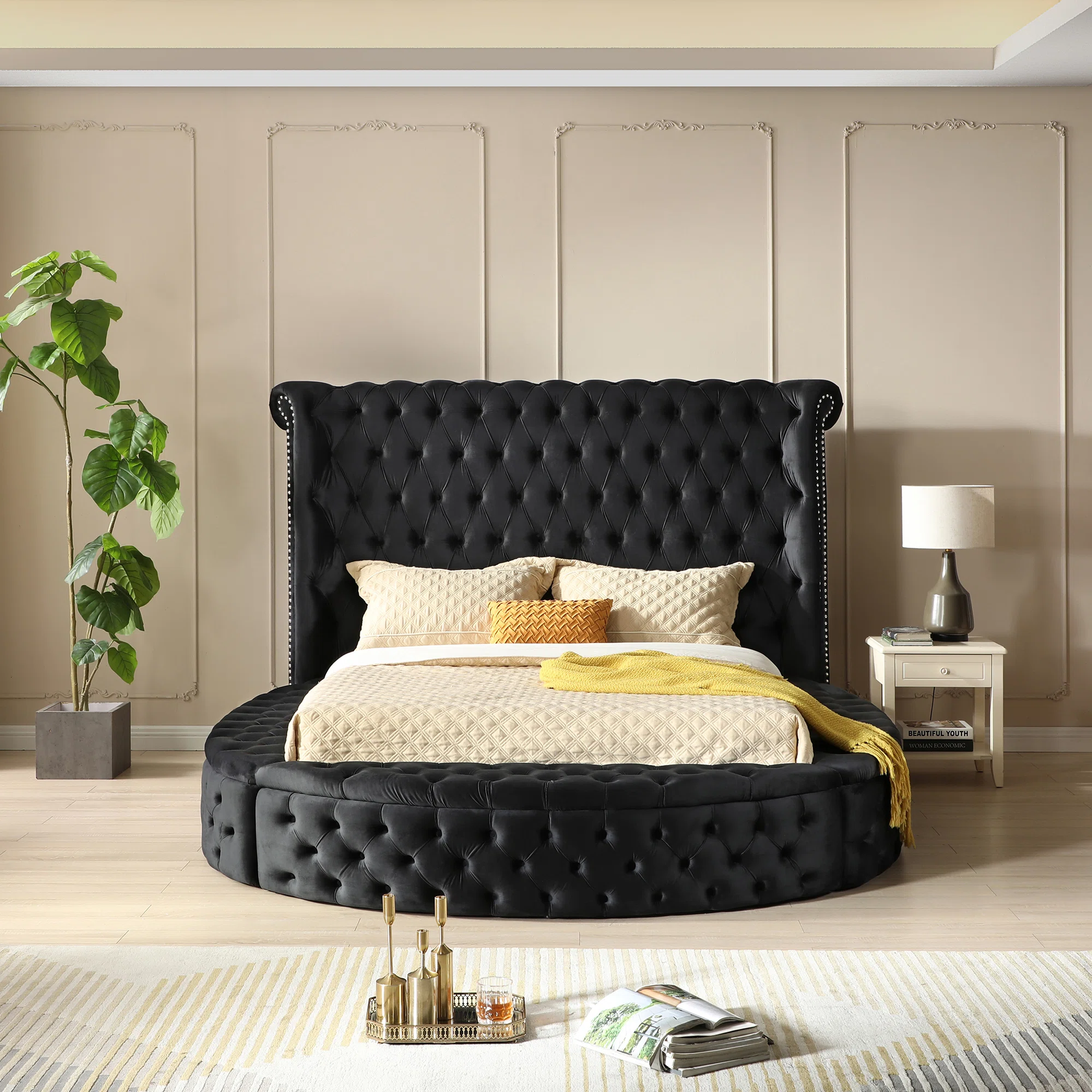 round bed