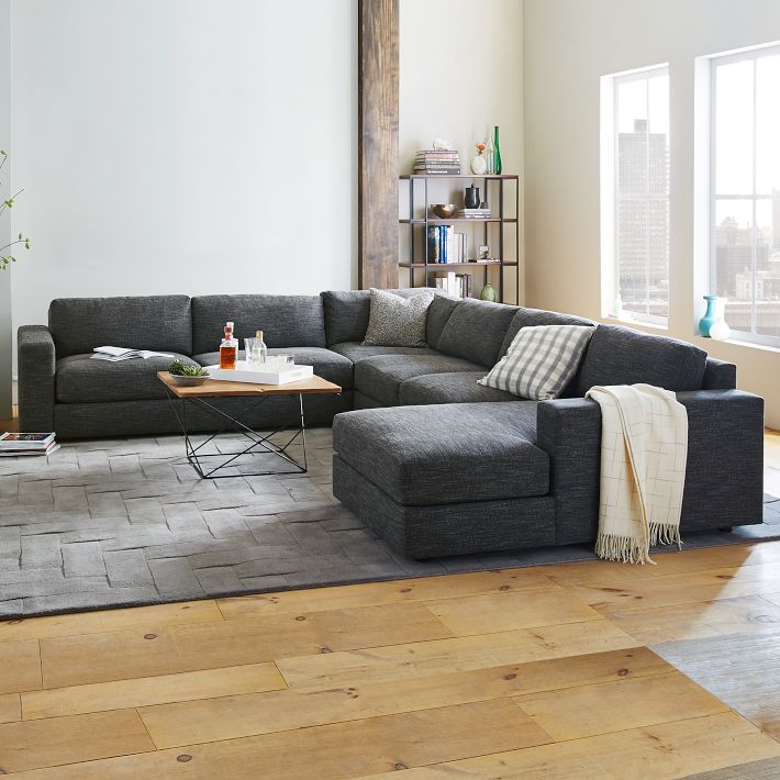 west elm sectional  sofa