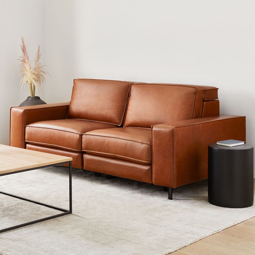 west elm leather sofa