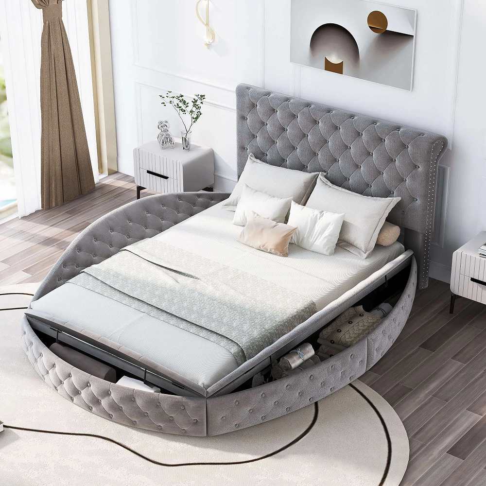 Emmajane Upholstered Sleigh Storage Bed