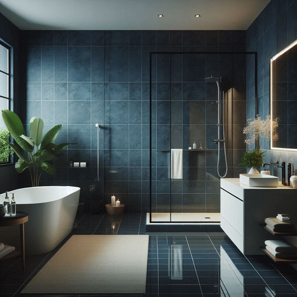 modern blue bathroom ideas