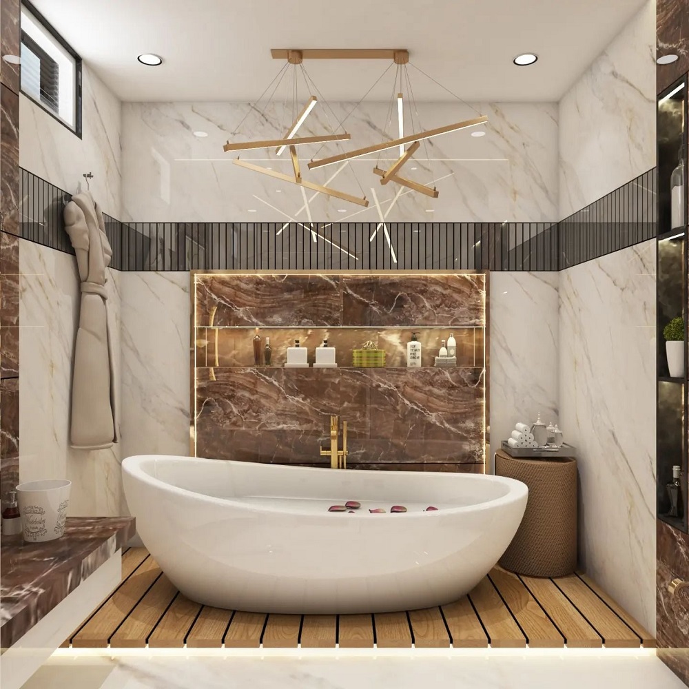 modern master bathroom 