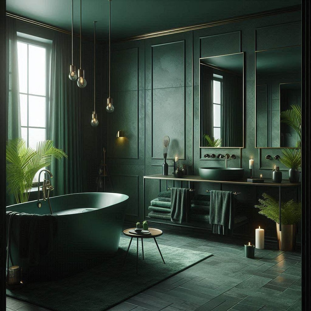 dark green bathroom ideas