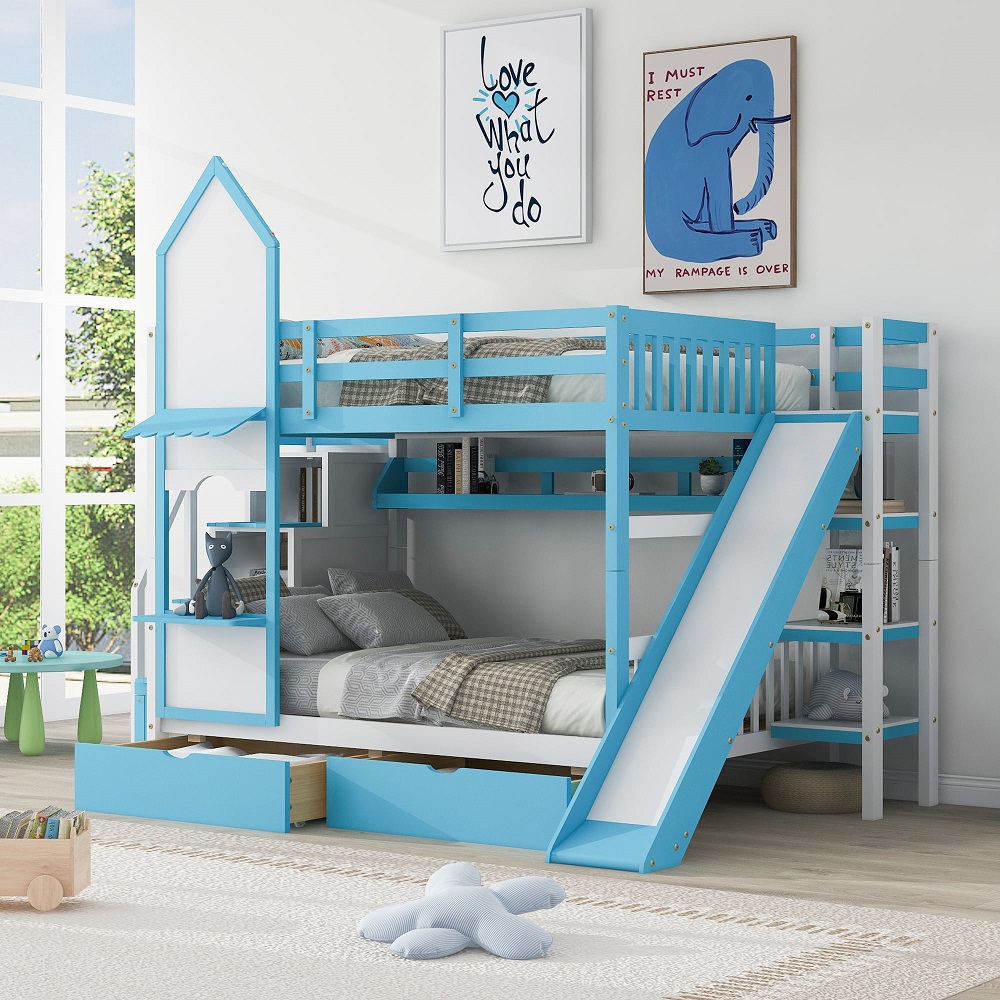 Bunk bed with slide