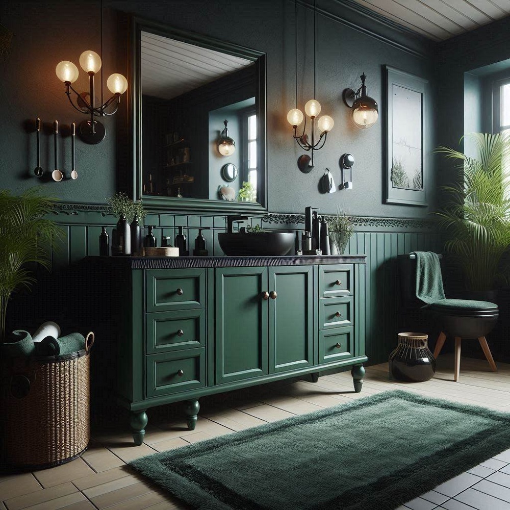 dark green bathroom ideas