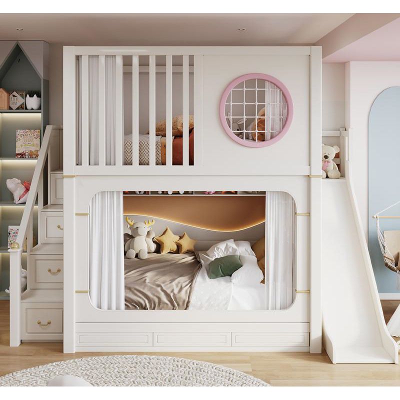 Kids-Bunk-Beds-with-Slide-and-Storage-Stair-Princess-and-Prince-Bedroom-Furniture-Loft-Bed