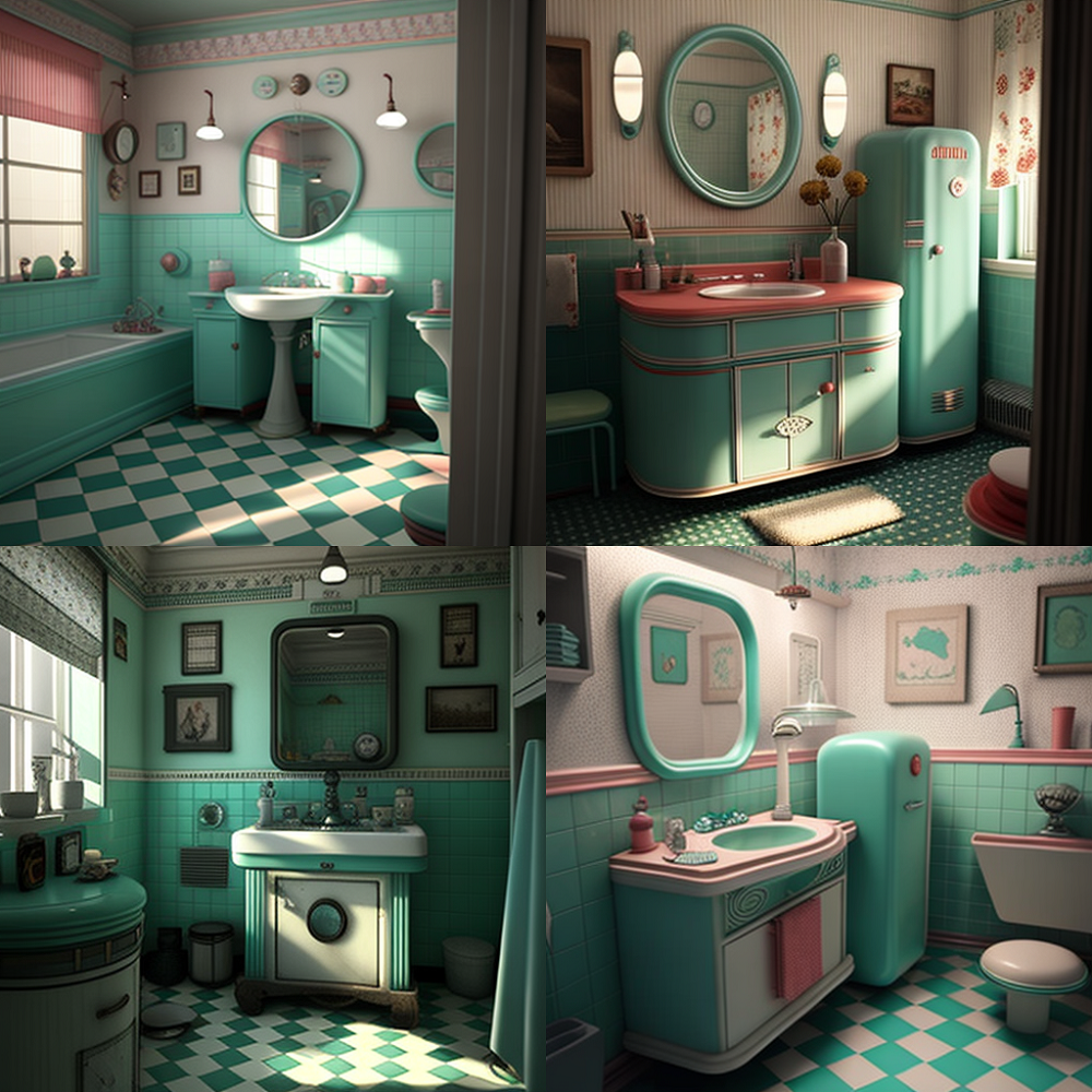 retro bathroom